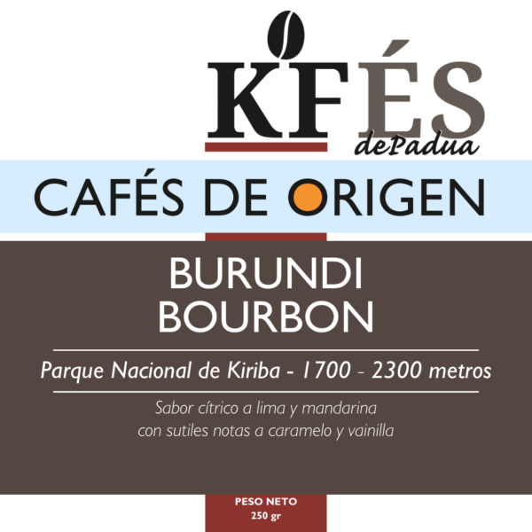 Café de Origen Burundi en granos