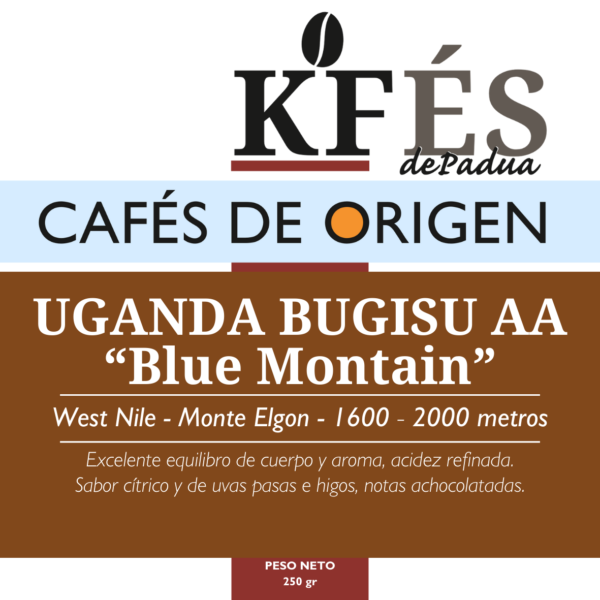 Café de Origen Uganda especificaciones